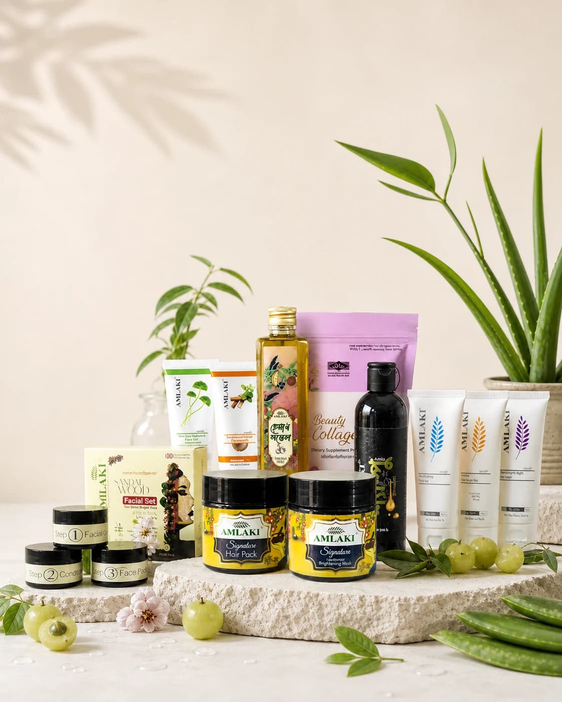 Amlaki herbal face, hair, body and wellness collection